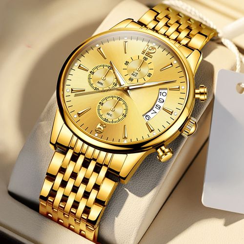 Business Watch Wrist Waterproof Watch for Men Big Dial Multifunctional Smart Quartz Watch