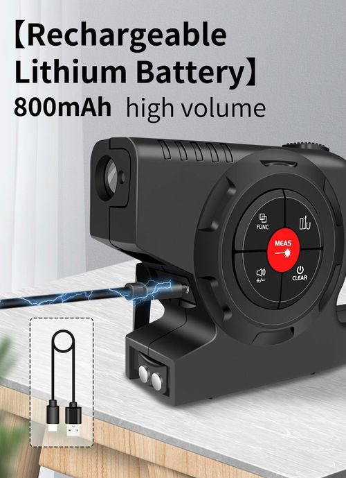 SNAKOL 3-in-1 Smart Electronic Measuring Tape Digital Laser Rangefinder Tape Measure Rechargeable Laser Rangefinders