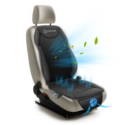 Car ventilated seat cushion with fan for air conditioning