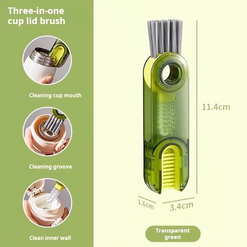 New Arrived 3 in 1 Bottle Gap Clean Brush Multifunctional Brush Cup Crevice Cleaning Tools Mini Silicone Cup-Holder Cleaner