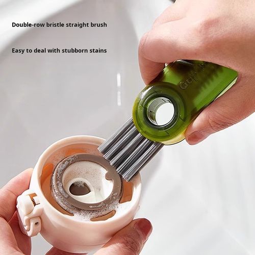 New Arrived 3 in 1 Bottle Gap Clean Brush Multifunctional Brush Cup Crevice Cleaning Tools Mini Silicone Cup-Holder Cleaner