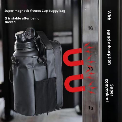 Hot Sale Magnetic Gym Bag Outdoor Sports Sling Magnetic Water Bottle Bag Holder with Phone Pocket for Gym
