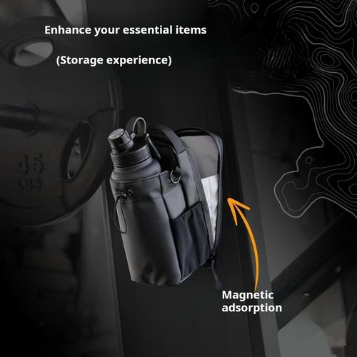 Hot Sale Magnetic Gym Bag Outdoor Sports Sling Magnetic Water Bottle Bag Holder with Phone Pocket for Gym