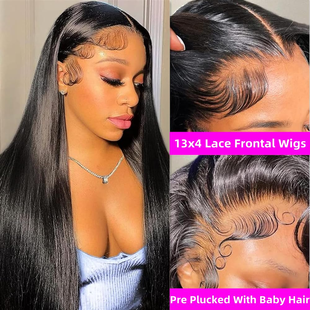 💕HD lace realistic black women's straight wig, so natural and soft🥹🤎 I love it