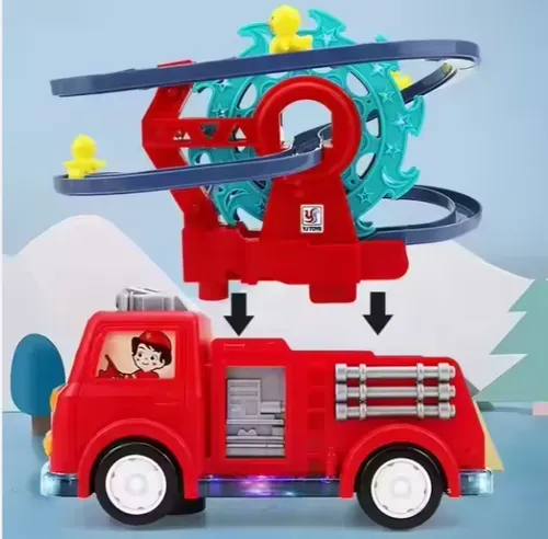 🚘 Best Gifts for Kids - 49 % OFF 🚘 Fire Truck Toy with Duckling 🎁