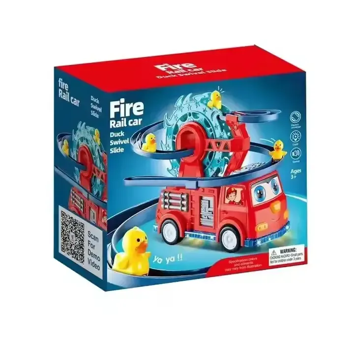 🚘 Best Gifts for Kids - 49 % OFF 🚘 Fire Truck Toy with Duckling 🎁
