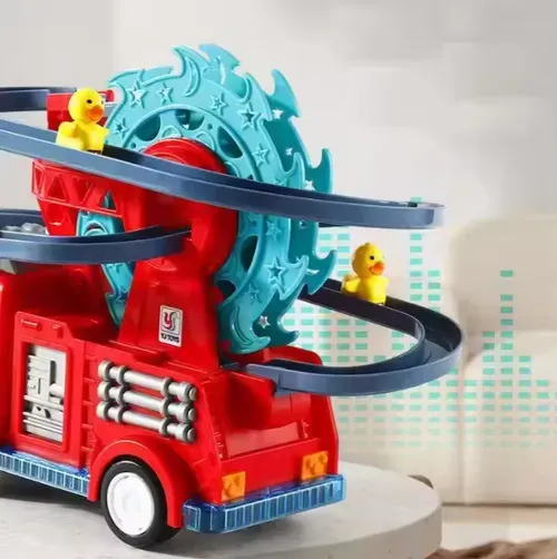 🚘 Best Gifts for Kids - 49 % OFF 🚘 Fire Truck Toy with Duckling 🎁