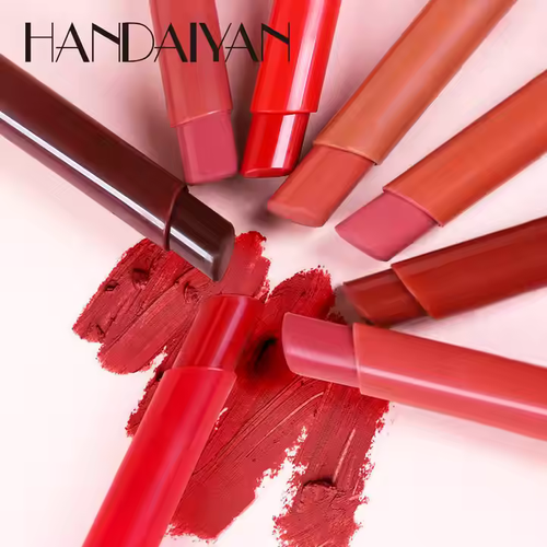 💄Handiyan lipstick set 8 colors waterproof matte velvet lipstick long-lasting mineral lip gloss non-stick nude series lip gloss