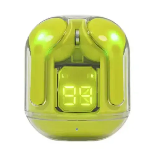 ✨HiFi Stereo Dual Microphone Mini Sport Ear Buds ENC Noise Cancelling Transparent Small Mini Bluetooth Earphones🎧