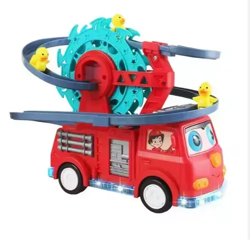 🚘 Best Gifts for Kids - 49 % OFF 🚘 Fire Truck Toy with Duckling 🎁