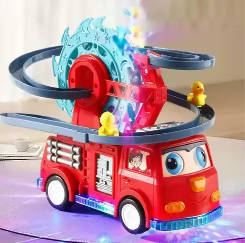 🚘 Best Gifts for Kids - 49 % OFF 🚘 Fire Truck Toy with Duckling 🎁