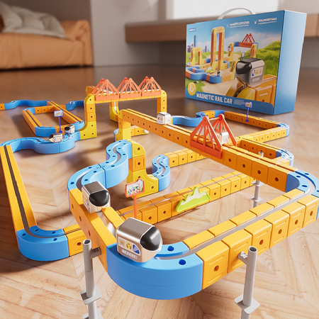 Electric Magnetic Snap DIY Bullet Train Track