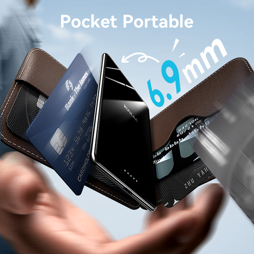kuulaa New 6.9mm Ultra-Thin Magnetic Wireless Fast Charging Power Bank Large Capacity 5000mAh Portable Charger