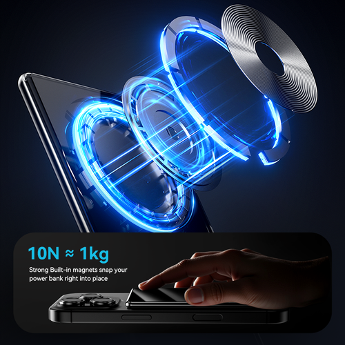 kuulaa New 6.9mm Ultra-Thin Magnetic Wireless Fast Charging Power Bank Large Capacity 5000mAh Portable Charger