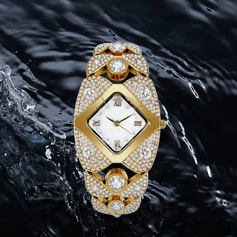⌚Women's Retro Quartz Watch with Sparkling Rhinestones