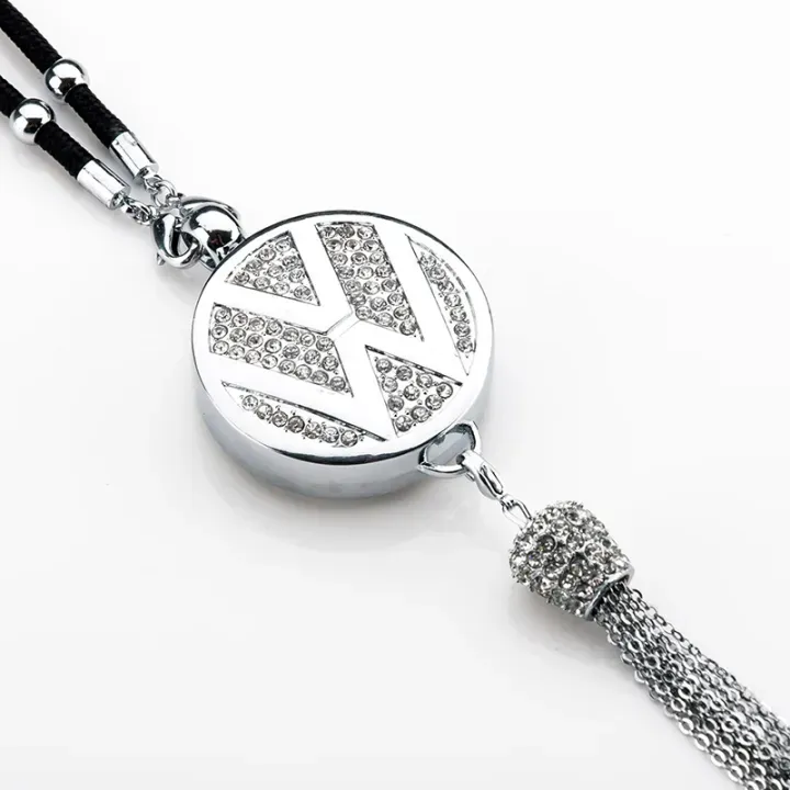 Metal Diamond Car Logo Aromatherapy Pendant