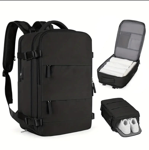 Multi Functional Travel Backpack, Carry On Luggage Bag With Shoes Compartment, Large Capacity Outdoor Sports Daypack