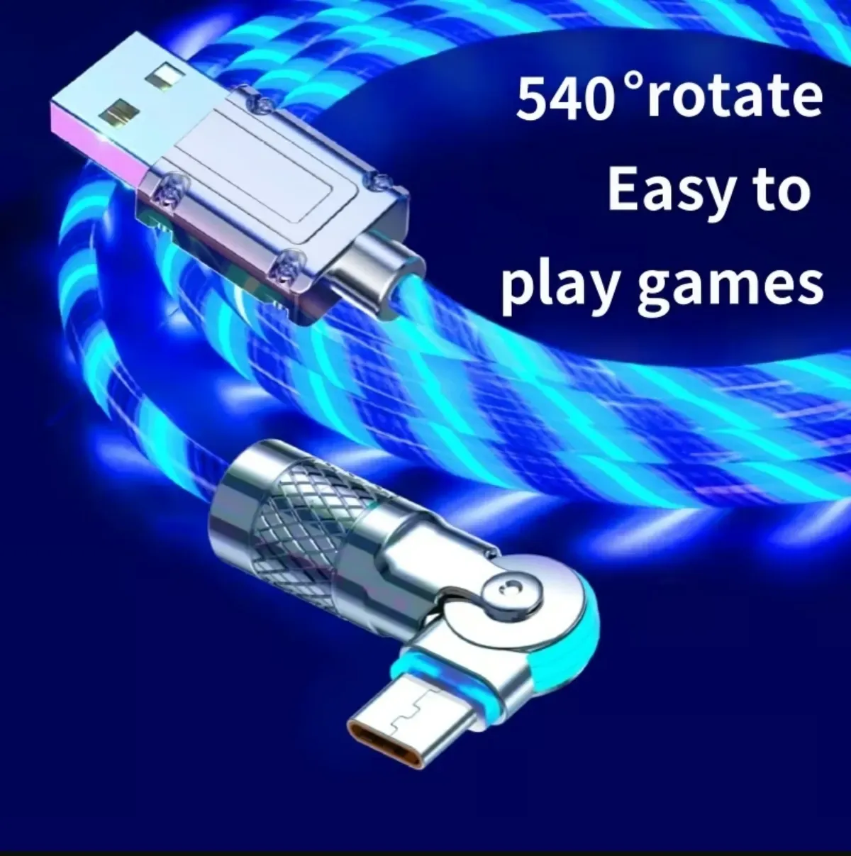 ⚡540° Rotating Streamer Data Cable