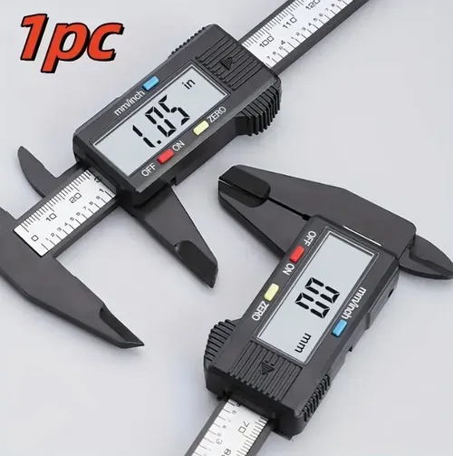 High-precision digital caliper with large LCD display