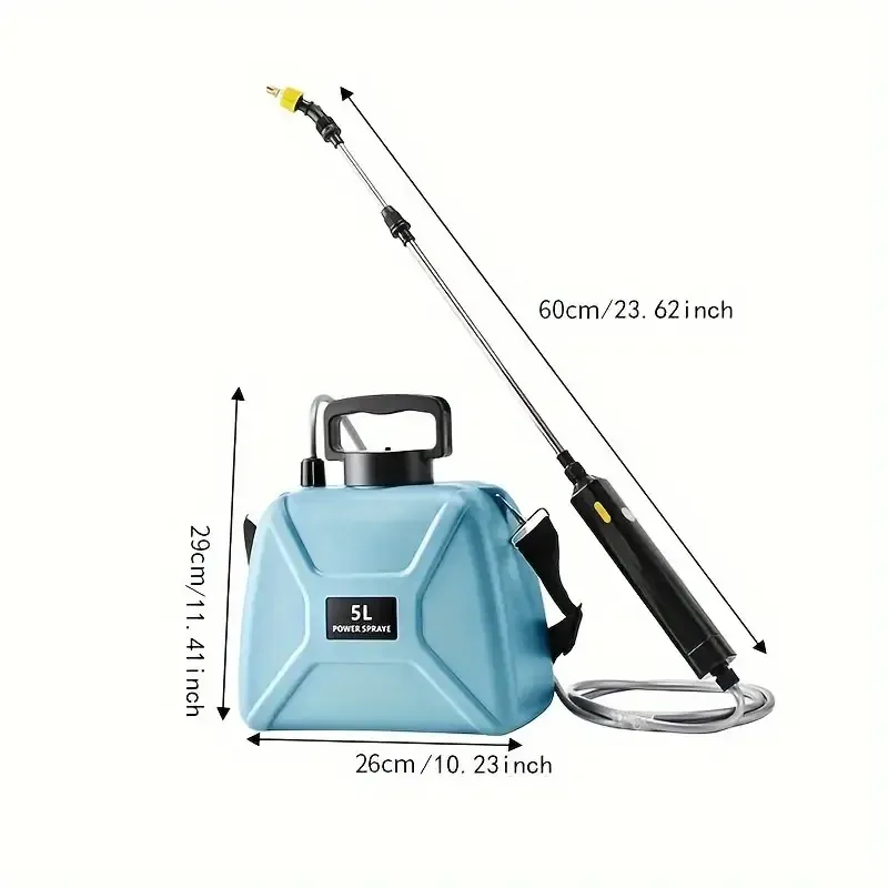 1pc Electric Shoulder Sprayer 1.32gal Electric Watering Can Gardening Watering Can Sprayer Electric Sprayer Disinfection Spray