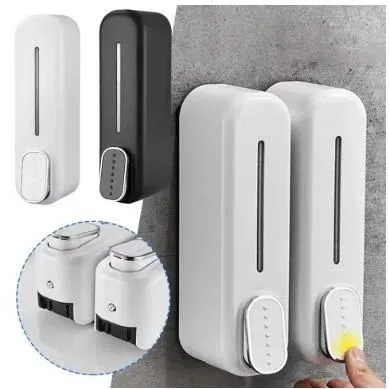 2pcs Press Wall-Mounted Dispenser Soap Manual