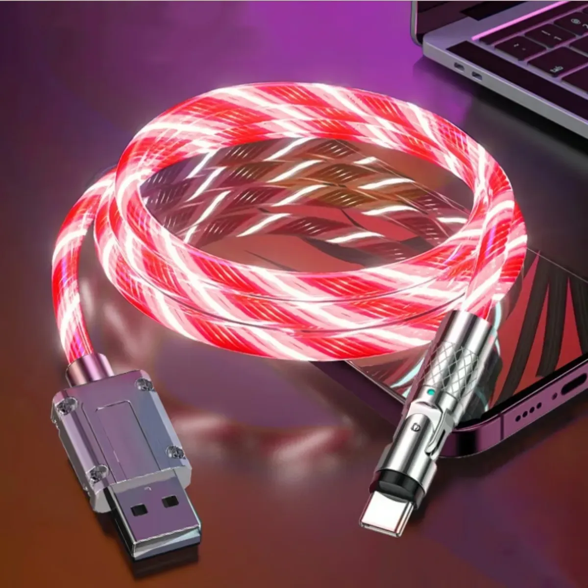 ⚡540° Rotating Streamer Data Cable