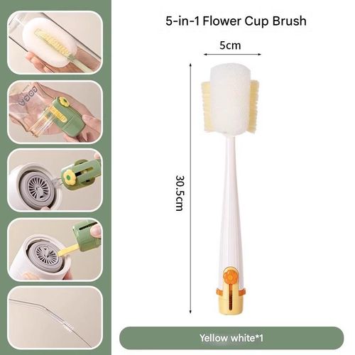5-in-1 Multifunctional Cup Brush: The Ultimate Cup-Cleaning Tool(Limited-Time Offer: Buy One, Get One Free)