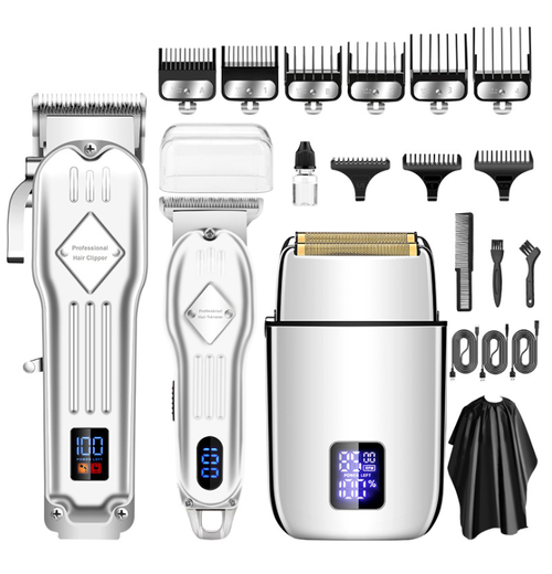 Three-in-one hair clipper-shaving set