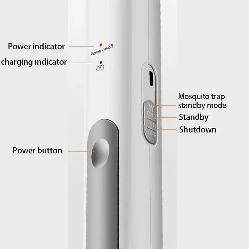 2 in 1 Electric Mosquito Racket with Rechargeable Battery