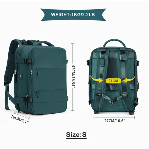 Multi Functional Travel Backpack, Carry On Luggage Bag With Shoes Compartment, Large Capacity Outdoor Sports Daypack