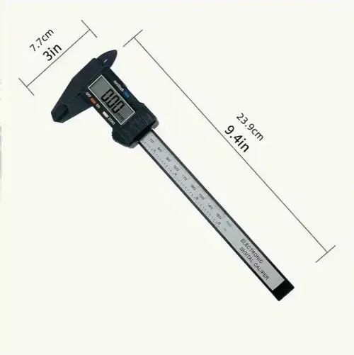 High-precision digital caliper with large LCD display