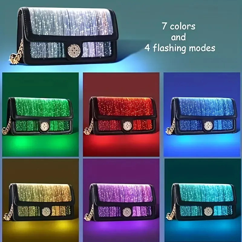 LED luminous women's bag