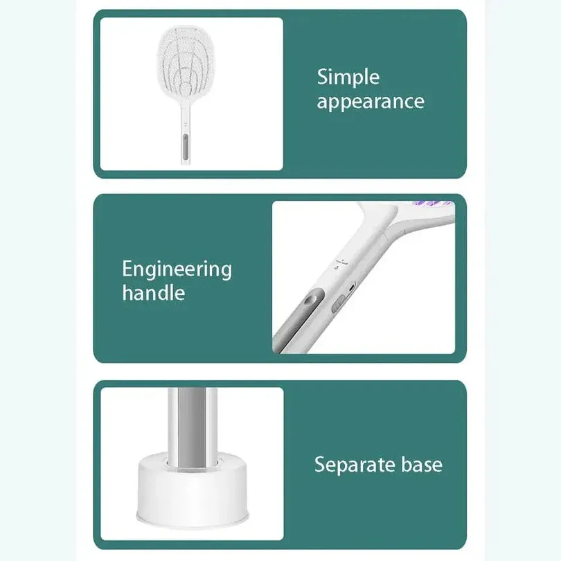 2 in 1 Electric Mosquito Racket with Rechargeable Battery