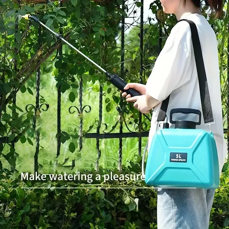 1pc Electric Shoulder Sprayer 1.32gal Electric Watering Can Gardening Watering Can Sprayer Electric Sprayer Disinfection Spray