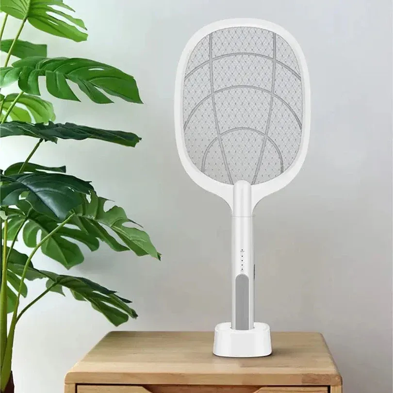 2 in 1 Electric Mosquito Racket with Rechargeable Battery