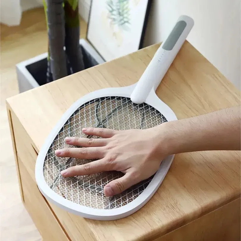 2 in 1 Electric Mosquito Racket with Rechargeable Battery