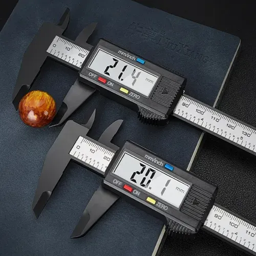 High-precision digital caliper with large LCD display