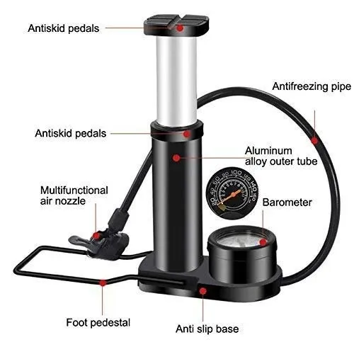 Portable High Pressure Foot Air Pump Compressor for Car and Bike Air Pump