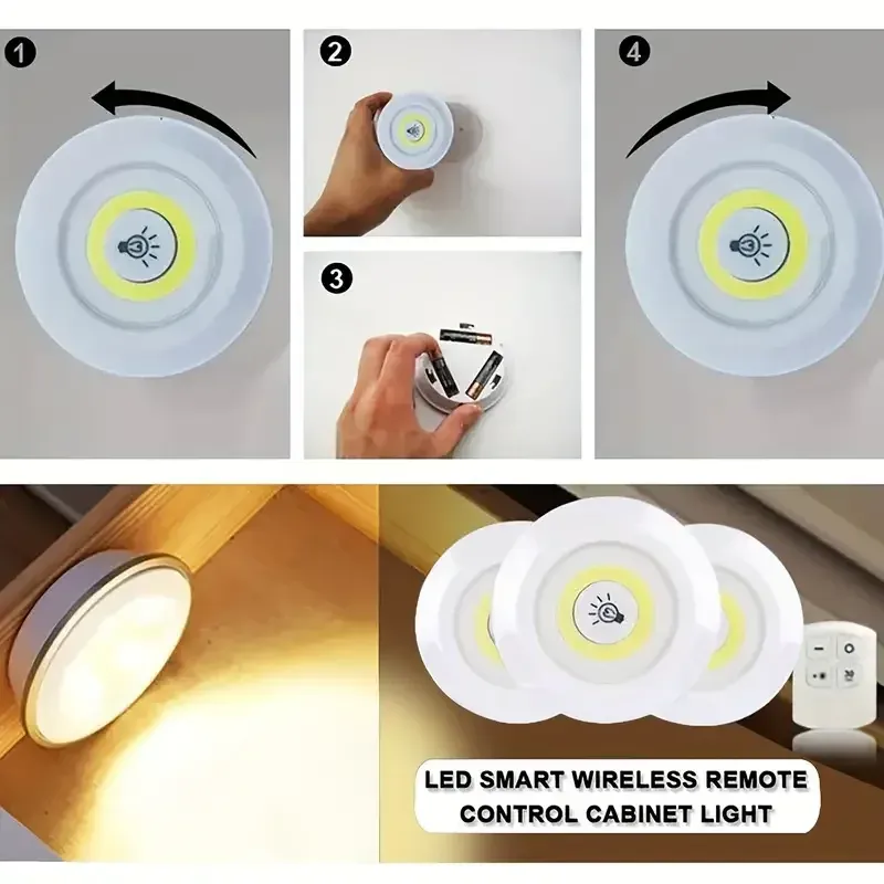 MJAA™-Smart Wireless LED Under-Cabinet Lights COB Night Light With Remote Control