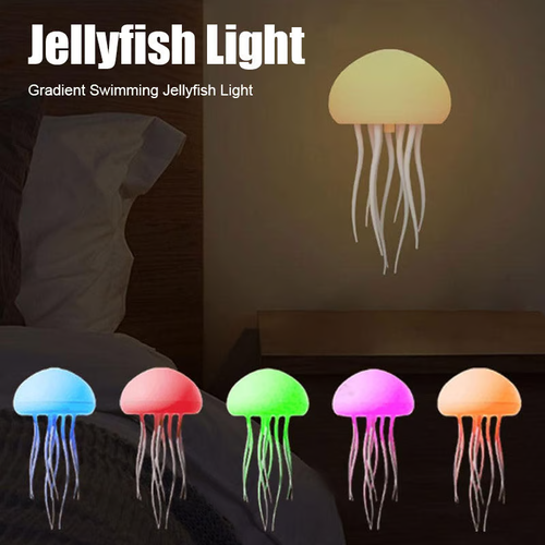 LED gradient swimming jellyfish atmosphere light night light