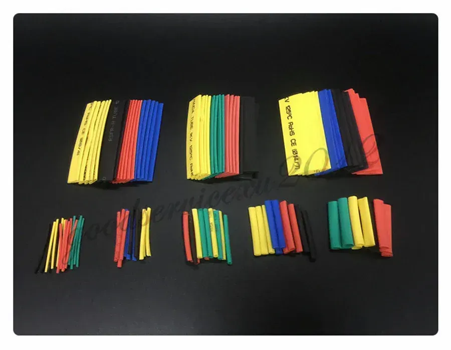 560-Piece General Purpose Assorted Color Electrical Insulation Heat Shrink Tubing Box Kit