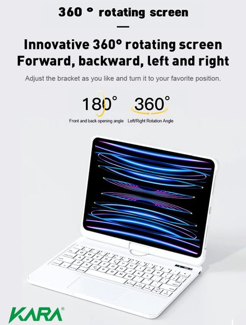 Upgraded 360-degree rotating keyboard