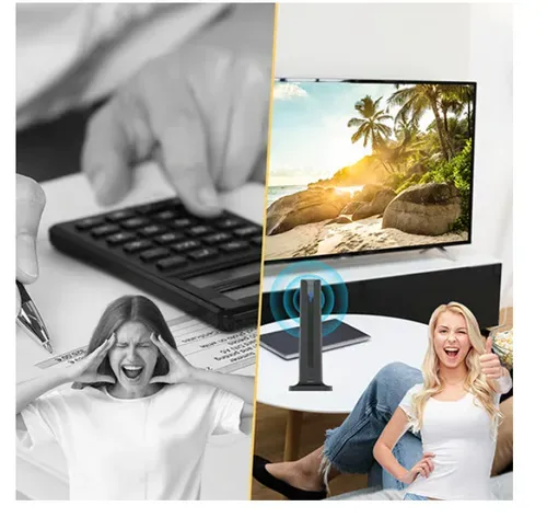 4K TV Antenna, Cross-border DVB-T High Gain HD ATSC Digital Indoor ISDB-T Antenna, 120 Miles Range