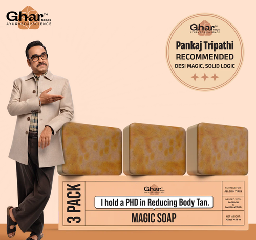 Magic Soap (Sandal Wood and Saffron Soap)Pack of 3