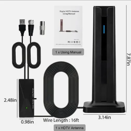 4K TV Antenna, Cross-border DVB-T High Gain HD ATSC Digital Indoor ISDB-T Antenna, 120 Miles Range