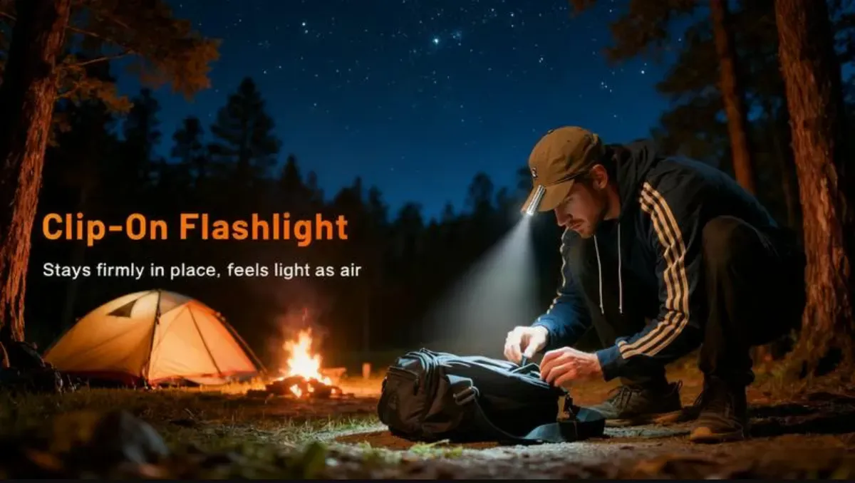 🔦Pocket Rechargeable EDC Flashlight: 500 Lumens Mini Keychain Light with Fire Starter & Window Breaker