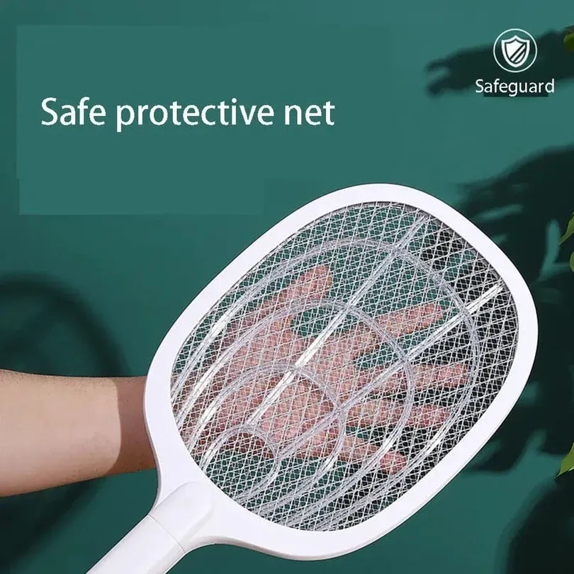2 in 1 Electric Mosquito Racket with Rechargeable Battery