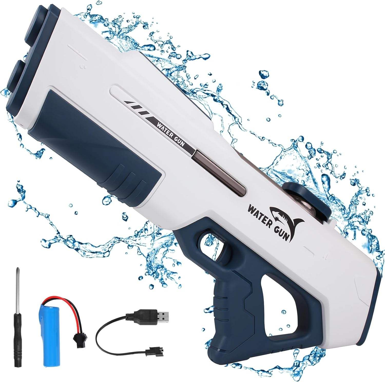 Automatic water gun, summer beach pool backyard outdoor toy, large-capacity sprinkler, powerful electric water gun