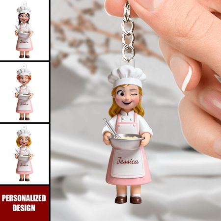 Llavero de acrílico personalizado de la muchacha de la hornada-amantes sinceros de la hornada del regalo