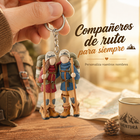 Llavero personalizado - Compañeros de ruta para siempre